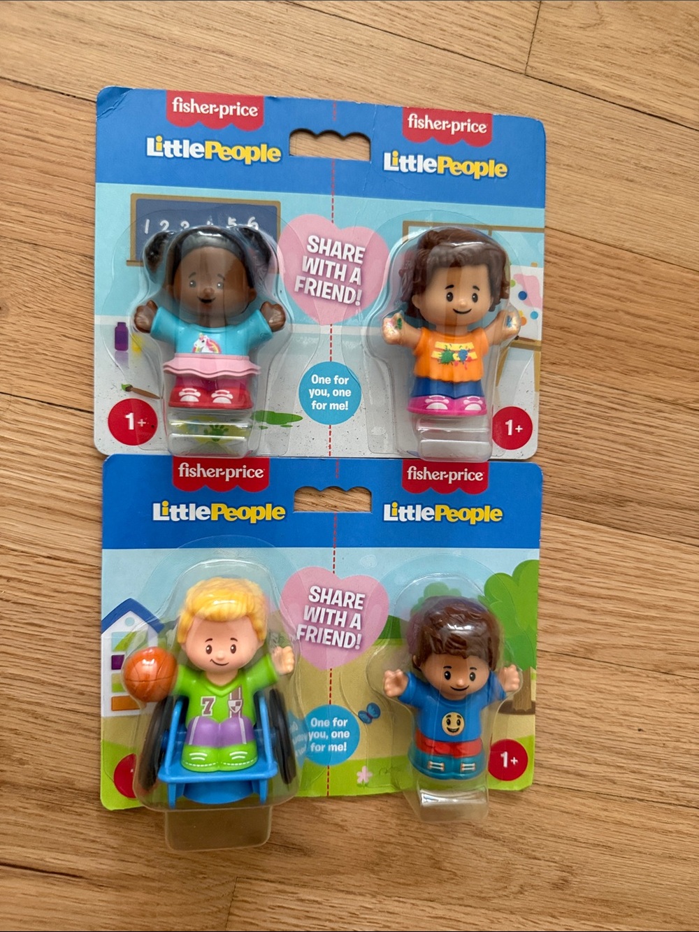NWT Fisher-Price Little People Share with a Friend – Blue, Pink, Orange, Green